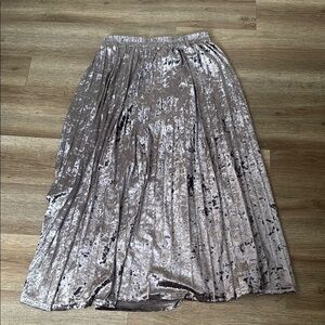 Pinkblush Velvet Pleated Skirt